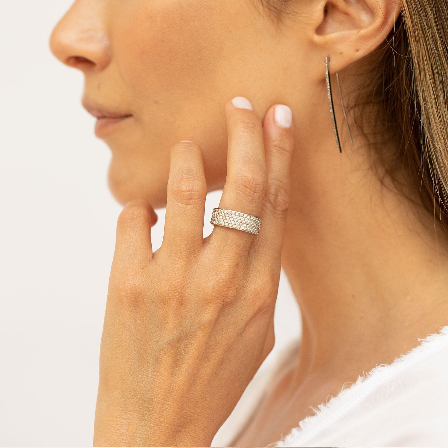 Mini Diamond Cuff Ring