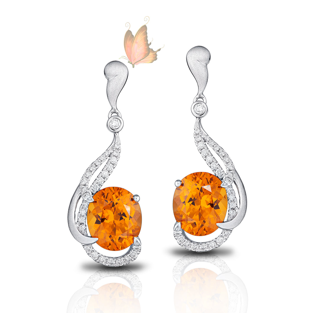 Philip Zahm 18kt White Gold dangle earrings
