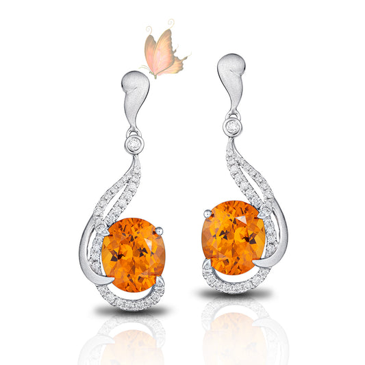 Philip Zahm 18kt White Gold dangle earrings