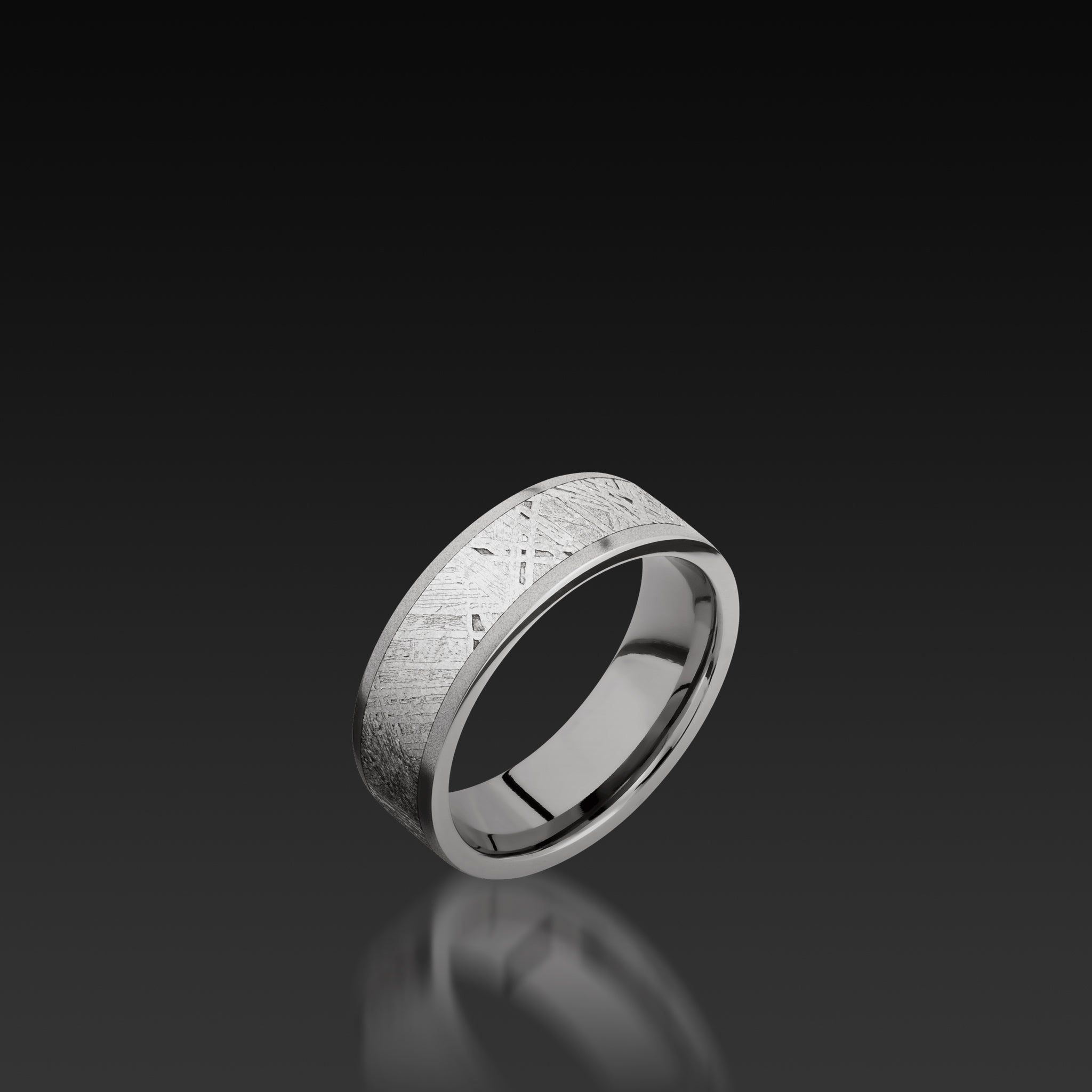 Titanium Flat Band with Meteorite