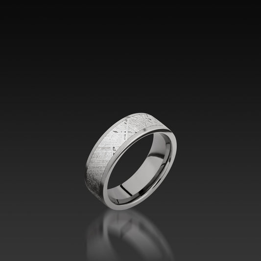 Titanium Flat Band with Meteorite