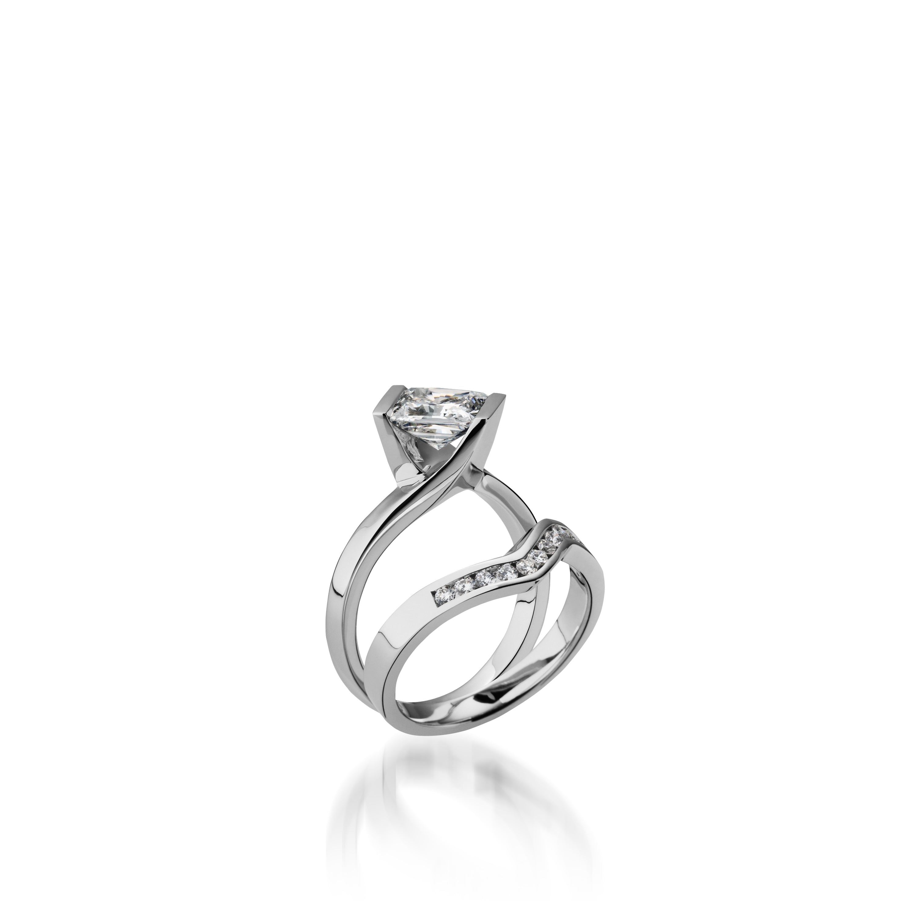Intrinsic Princess Cut White Gold Engagement Ring