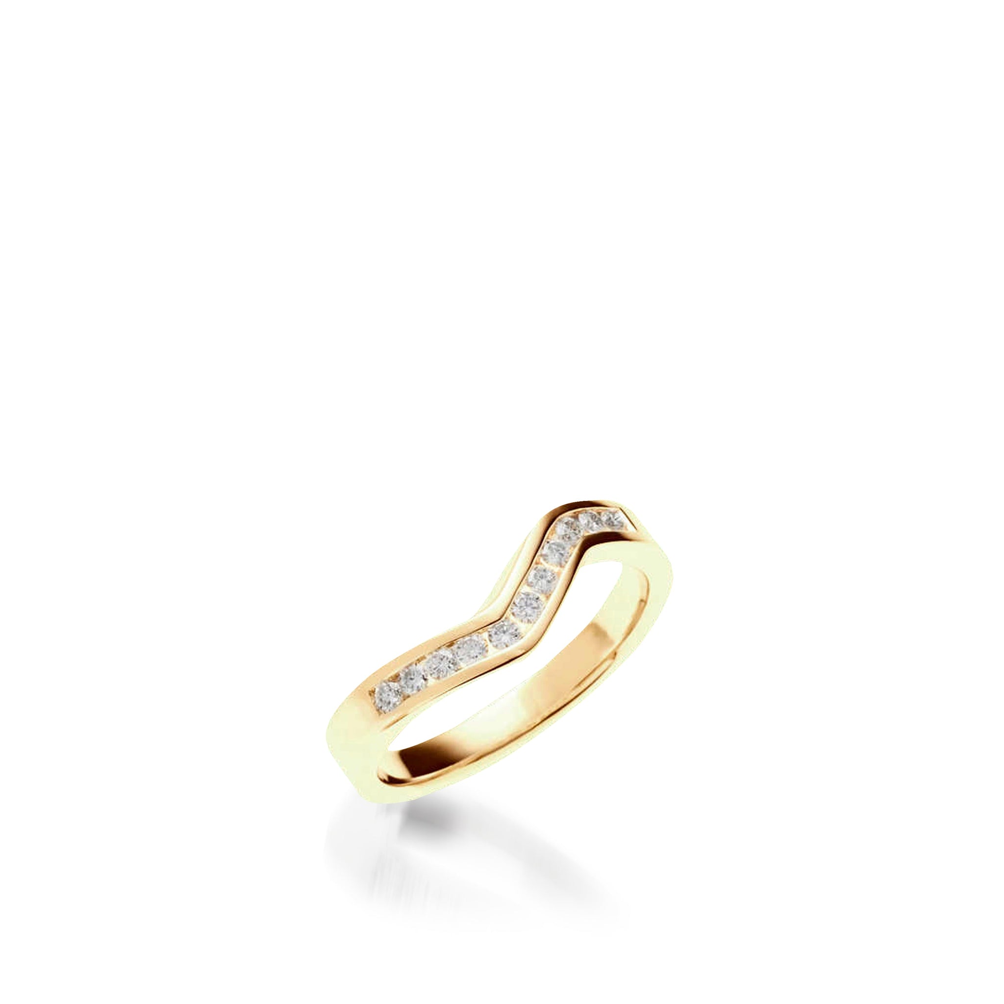 Intrinsic Princess Cut Yellow Gold Engagement Ring