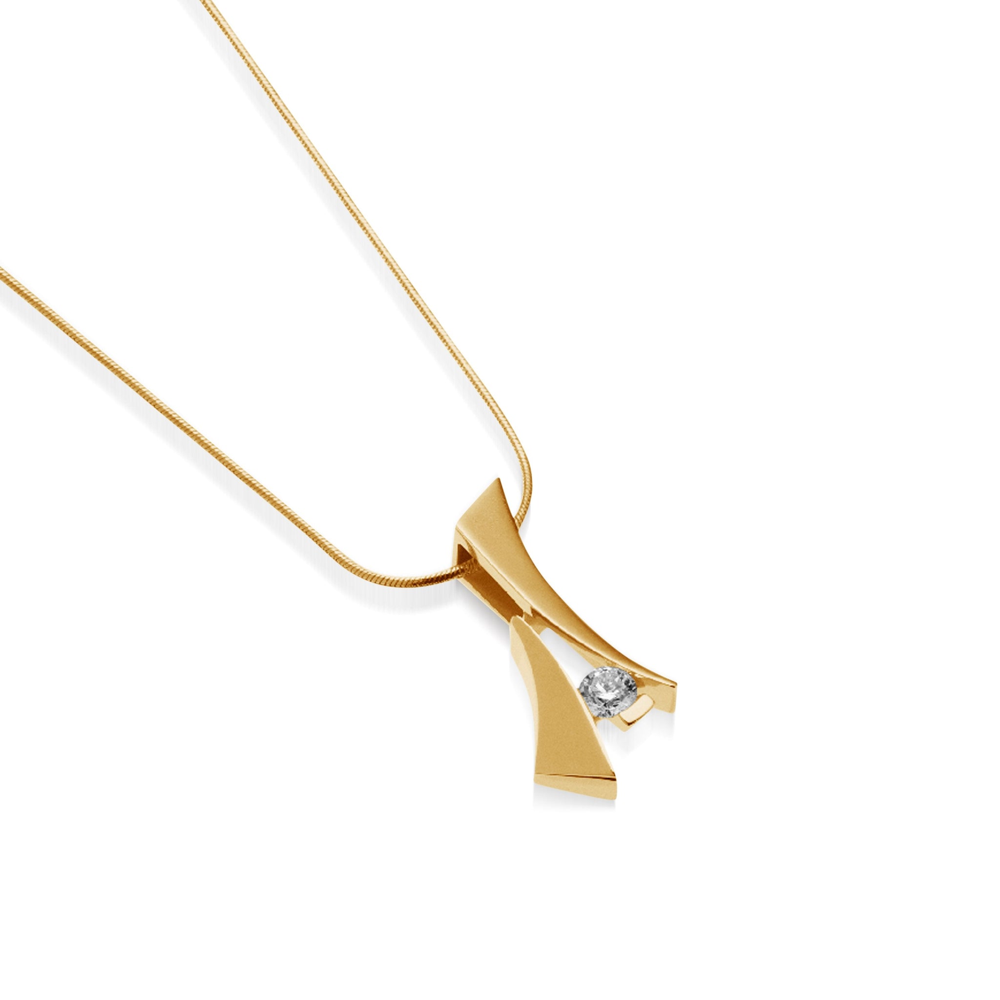 Oyster Diamond Pendant Necklace