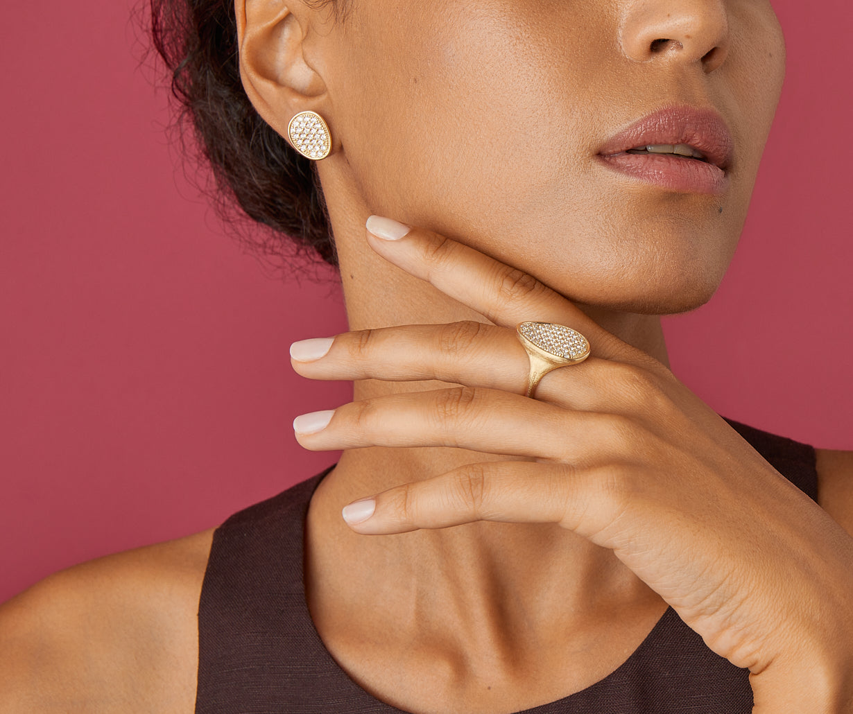 Diamond pavé ring