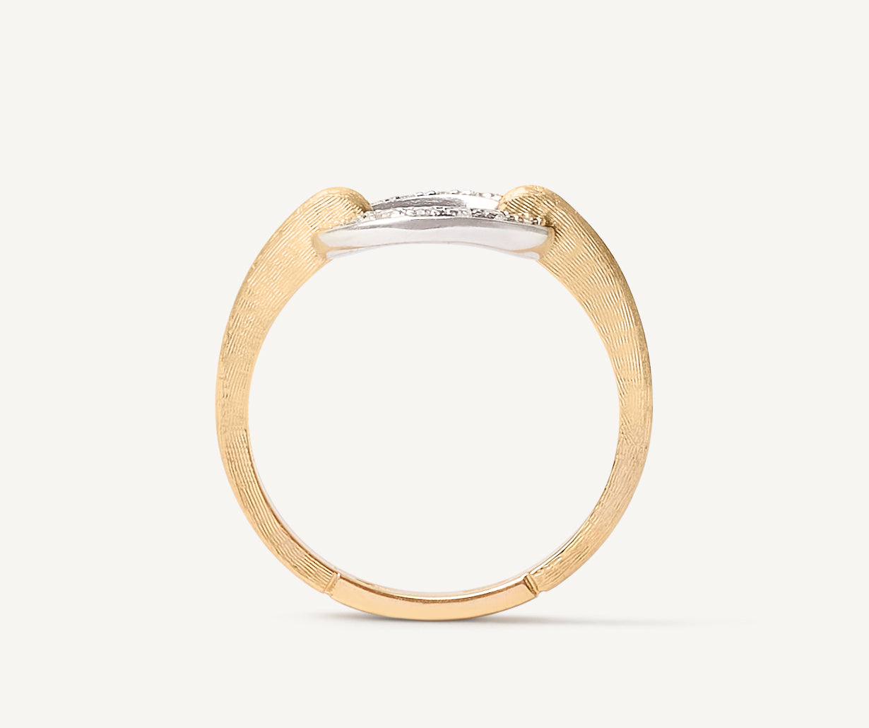 18K Yellow Gold Stackable Diamond Circle Ring