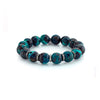 Chrysocolla Bracelet With Five Diamond Rondelles - 11mm B0000843 - TBird