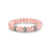 Guava Quartz Bracelet with 3 Diamond Donuts  B0001809 - TBird