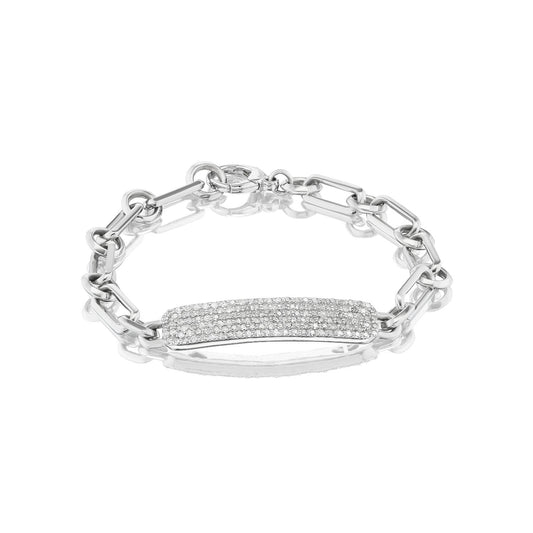 Diamond Small Soho Chain ID Bracelet