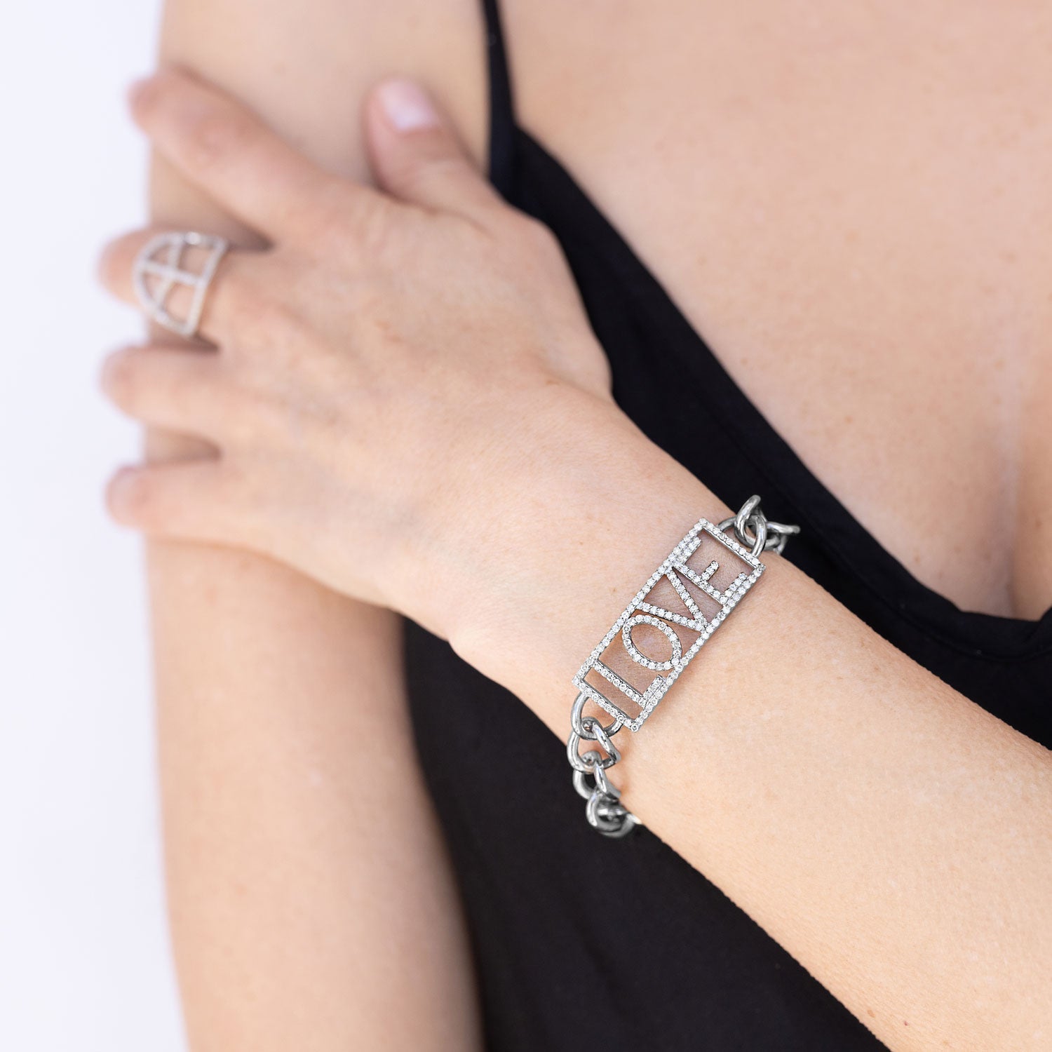 Open Your Heart LOVE ID Bracelet B03416GR