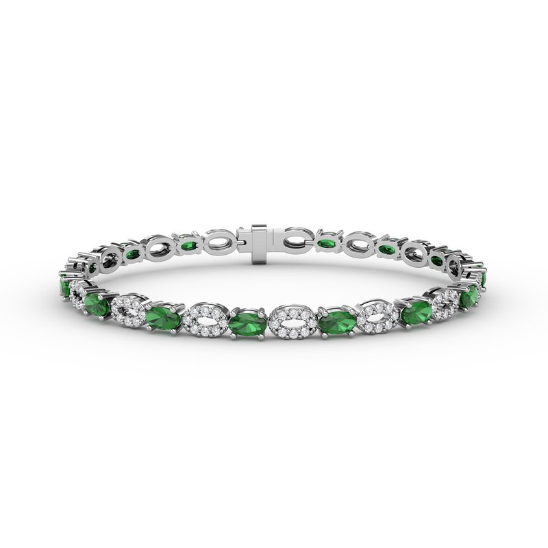 Interchanging Emerald and Diamond Bracelet B1164E - TBird