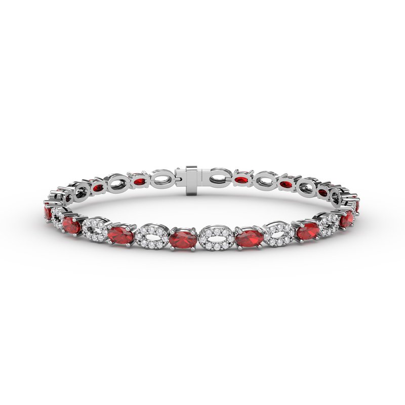 Interchanging Ruby and Diamond Bracelet B1164R - TBird