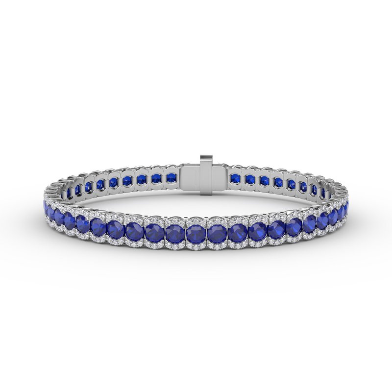 Brilliant in Blue Sapphire and Diamond Bracelet B1550S - TBird