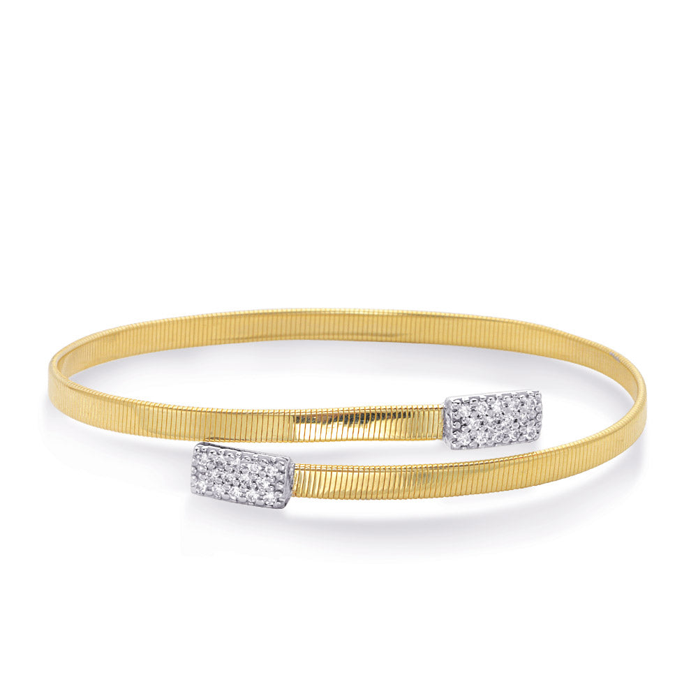 This Bracelet is available in 14K Yellow & White Gold. There are a total of 28 stones. There are Round with a total carat weight of 0.3 set in a  setting.