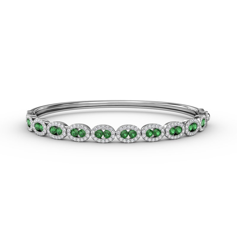 Whimsical Emerald & Diamond Bangle BB1547E - TBird