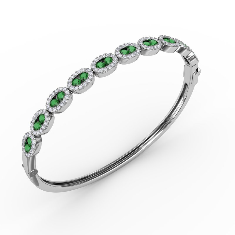 Whimsical Emerald & Diamond Bangle BB1547E - TBird