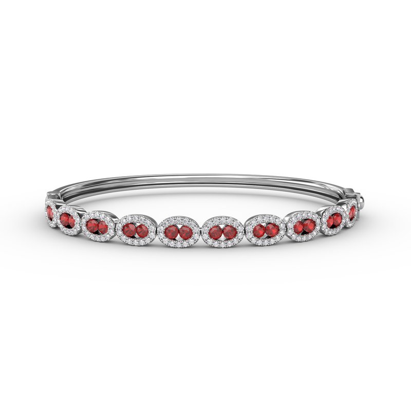 Whimsical Ruby & Diamond Bangle BB1547R - TBird