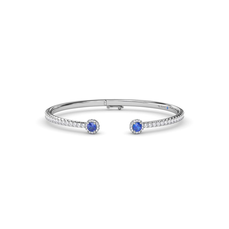 Halo Sapphire and Diamond Bangle BB1799S - TBird