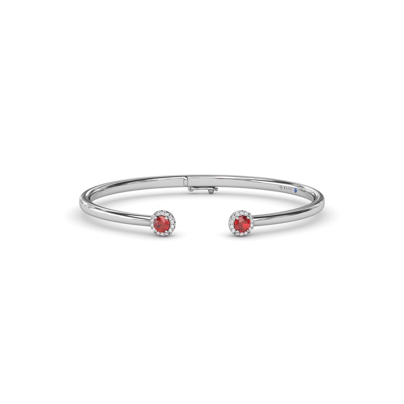 Halo Ruby and Diamond Bangle BB1800R - TBird