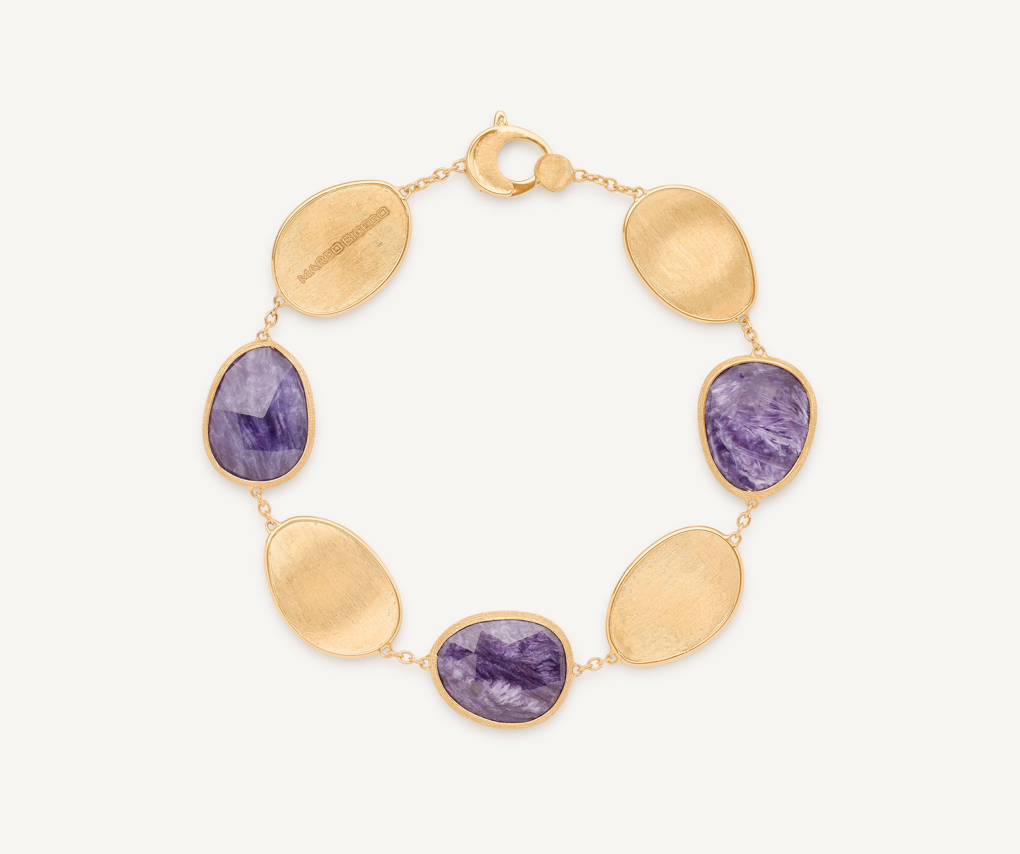 18K Yellow Gold Bracelet with Charoite