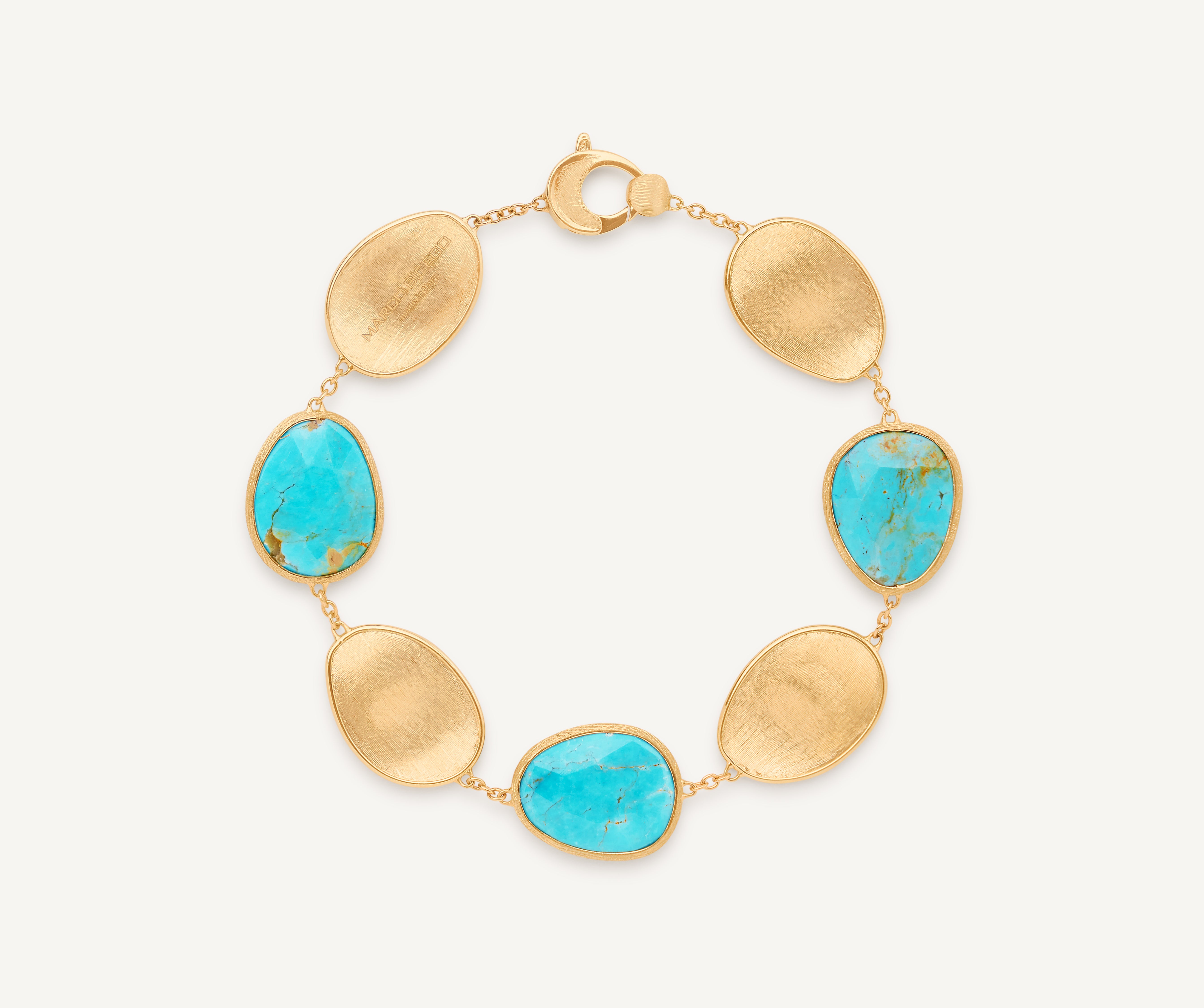 18K Yellow Gold with Turquoise