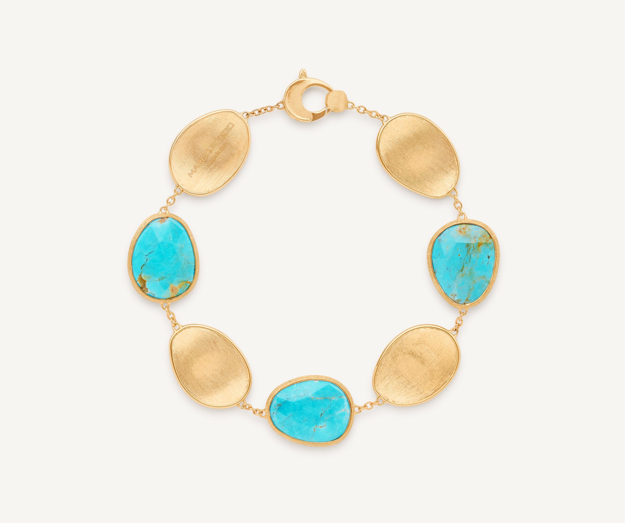 18K Yellow Gold with Turquoise