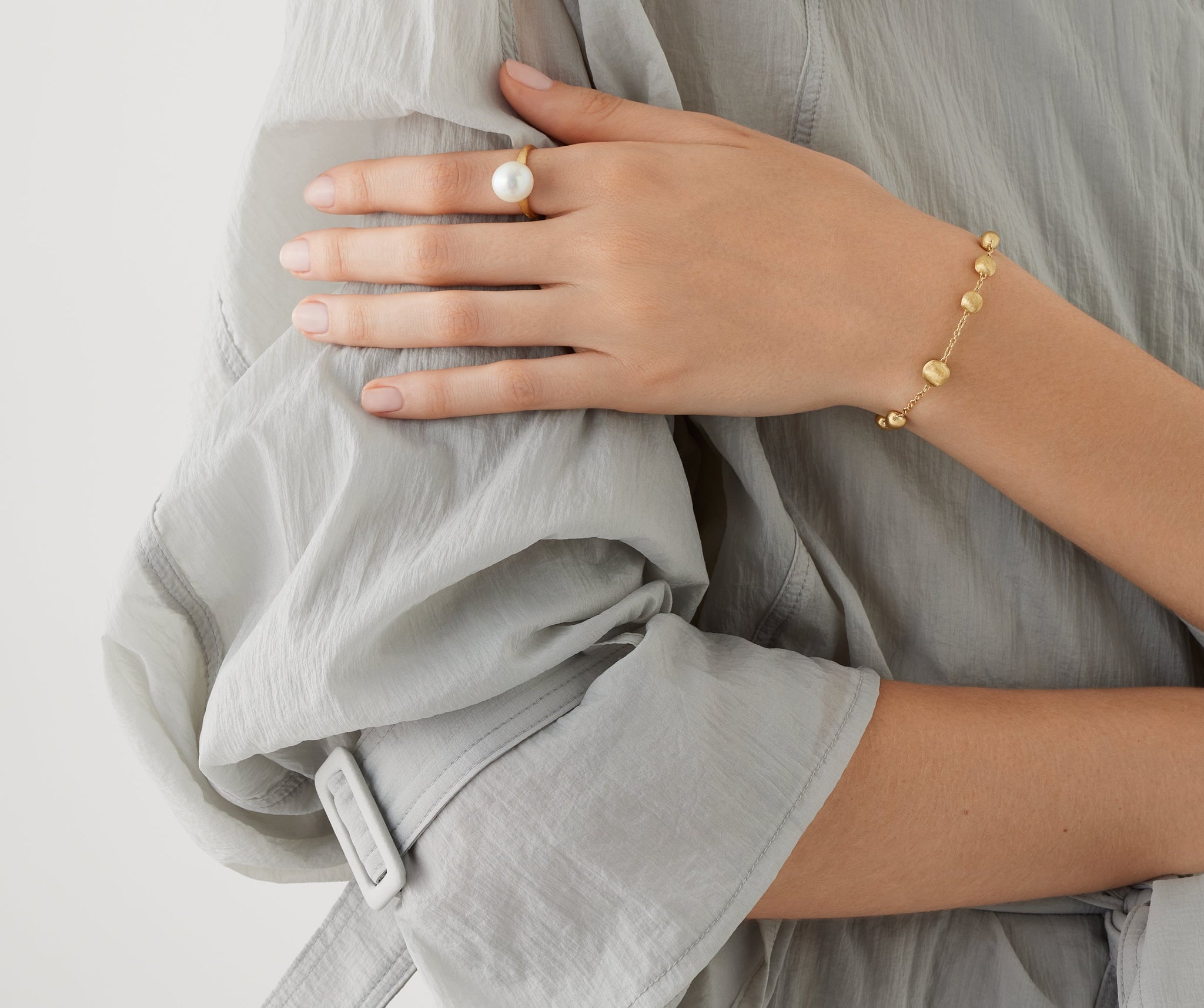 18K Yellow Gold Small Bead Bracelet
