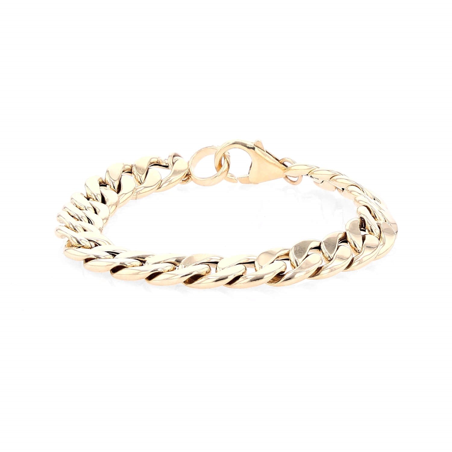 14K Gold Open Cuban 9mm Chain Bracelet  BG000821 - TBird