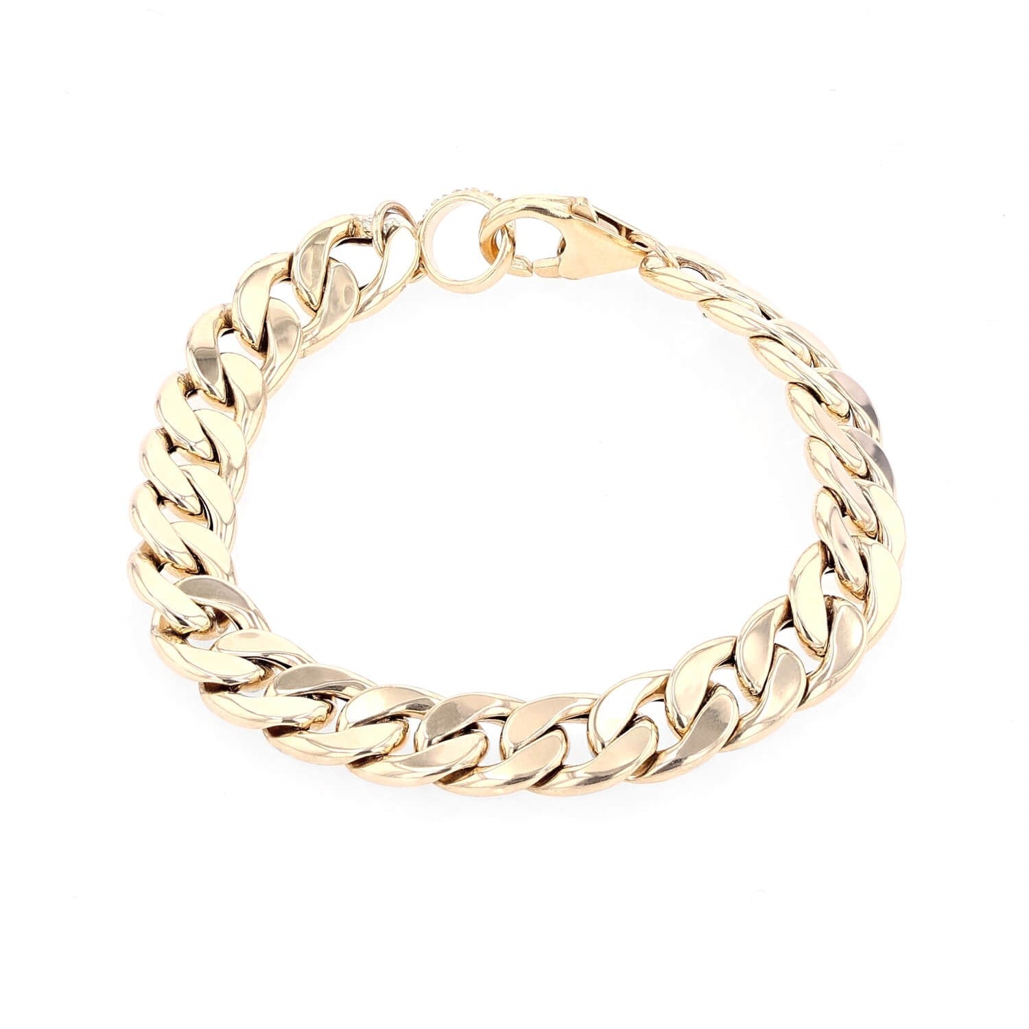 14K Gold Open Cuban 9mm Chain Bracelet  BG000821 - TBird