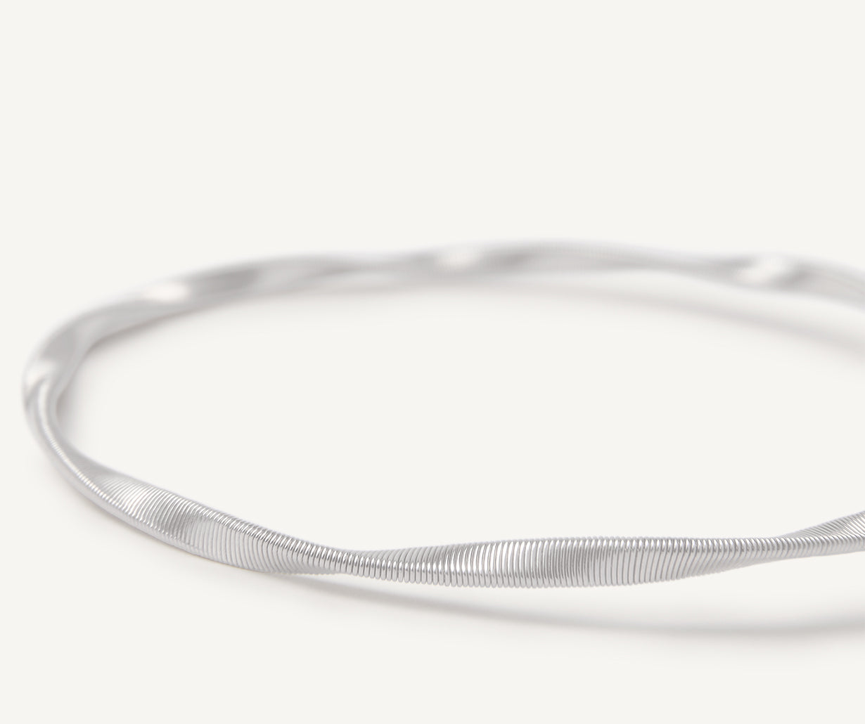 White gold bangle bracelet