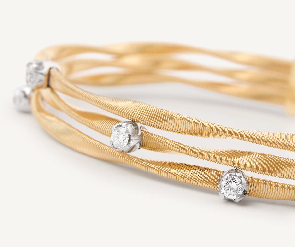 Three-strand diamond bracelet
