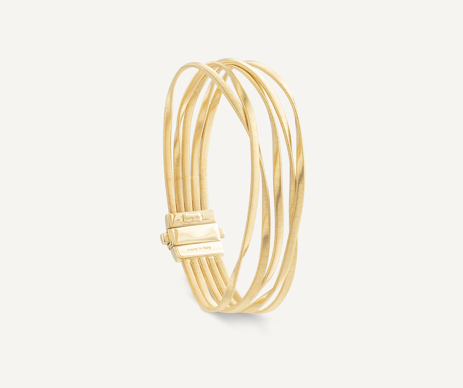 18kt yellow gold five-strand coil bracelet
