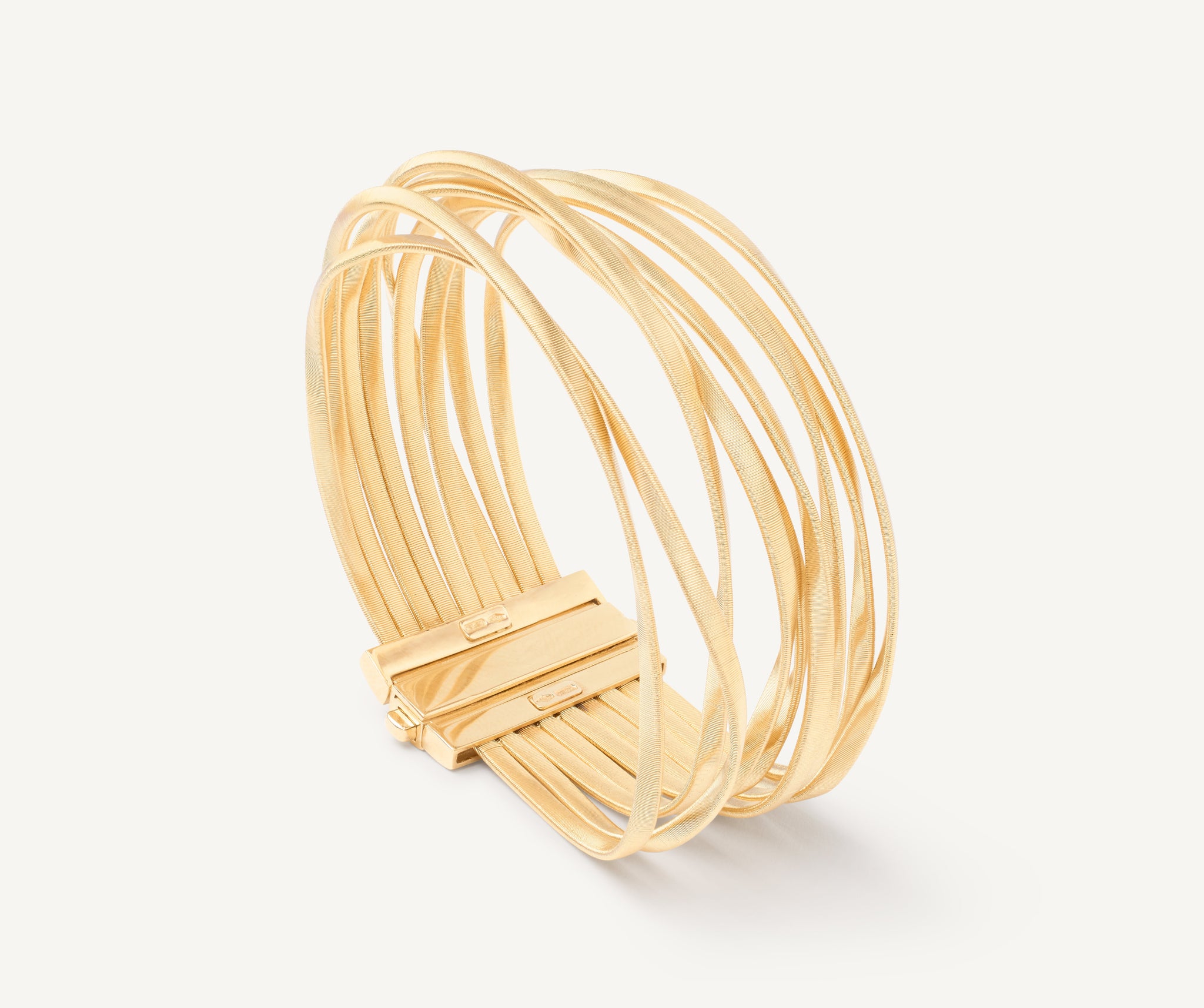 18kt yellow gold nine-strand coil bracelet