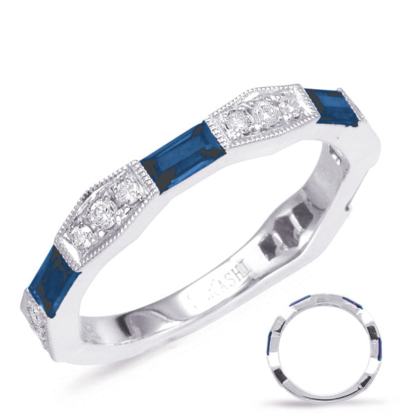 This Gem Stone Ring is available in 14K White Gold. There are a total of 19 stones. There are Rounds with a total carat weight of 0.2 set in a Micro Pave|Prong Set setting.There are Sapphire stones with a total carat weight of 0.58 set in a Micro Pave|Prong Set.