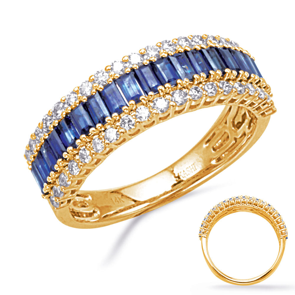 This Gem Stone Ring is available in 14K Yellow Gold. There are a total of 57 stones. There are Rounds with a total carat weight of 0.45 set in a Micro Prong|Prong Set setting.