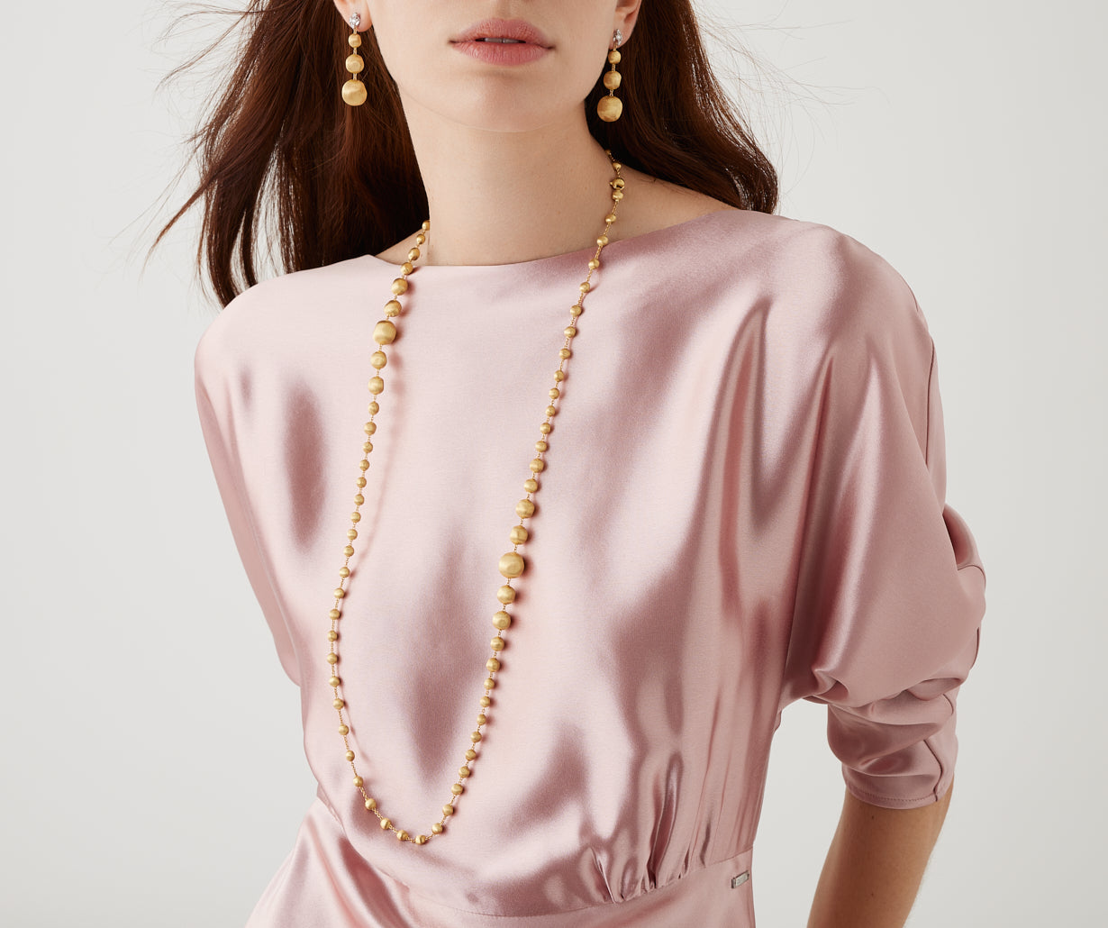 18kt yellow gold double-strand necklace