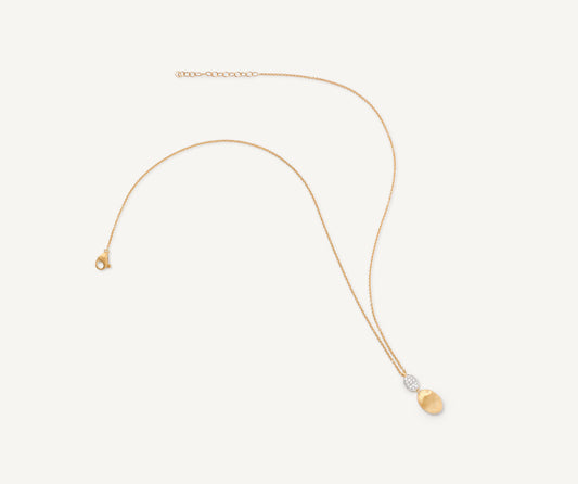 Pendant chain necklace with diamonds
