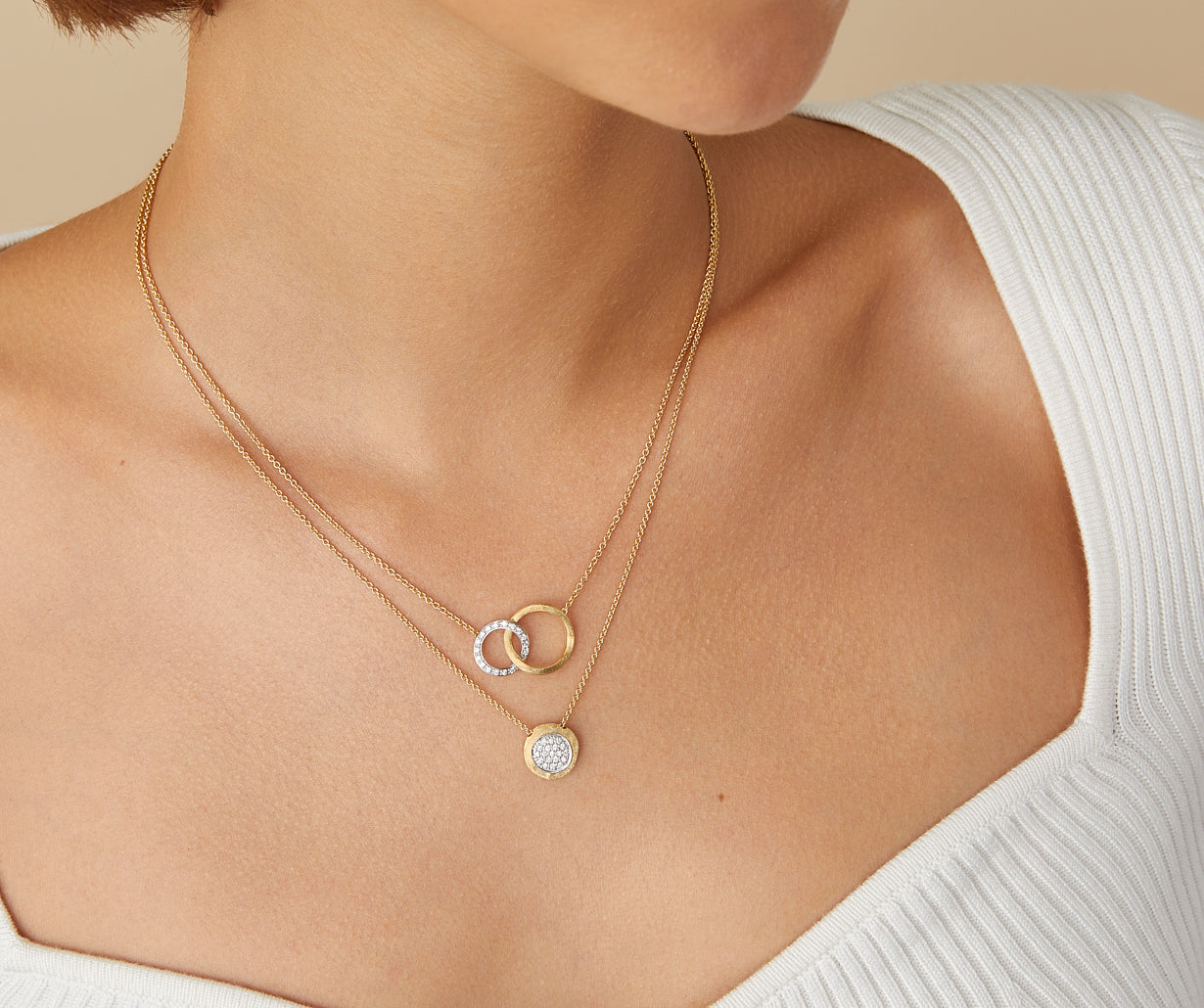 Diamond Infinity necklace with adjustable chain