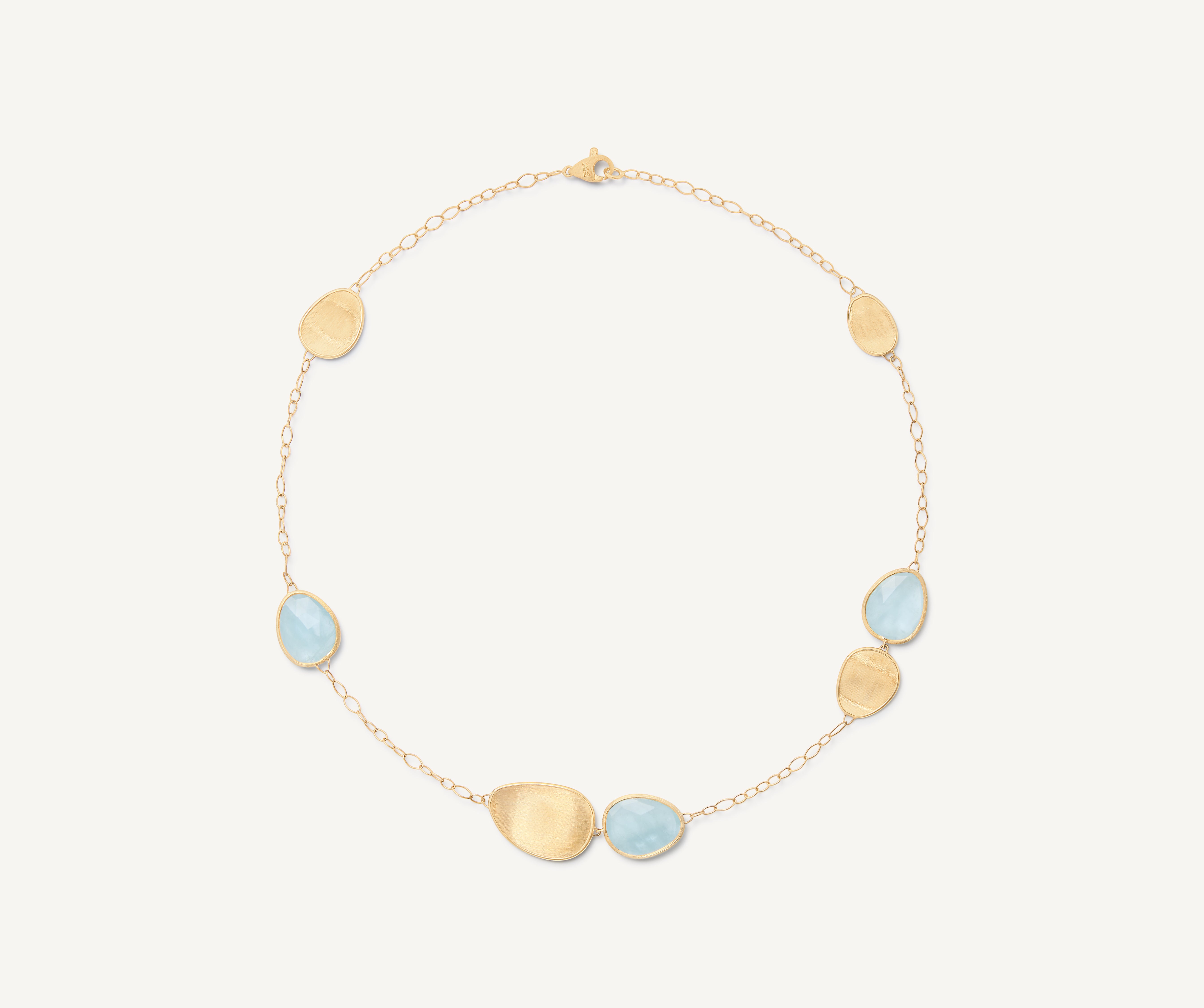 18K Yellow Gold Aquamarine Necklace