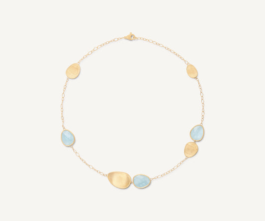 18K Yellow Gold Aquamarine Necklace