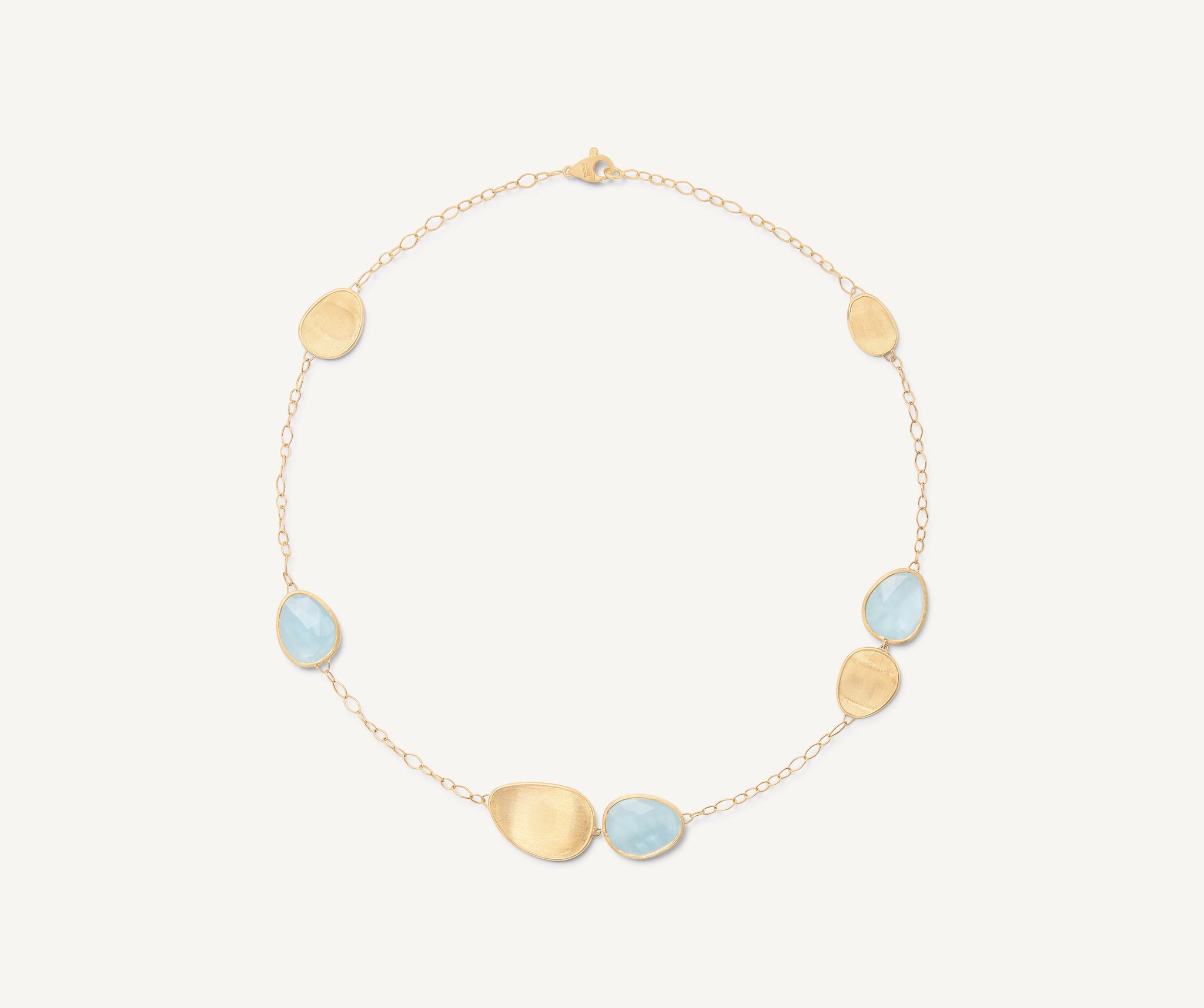18K Yellow Gold Aquamarine Necklace