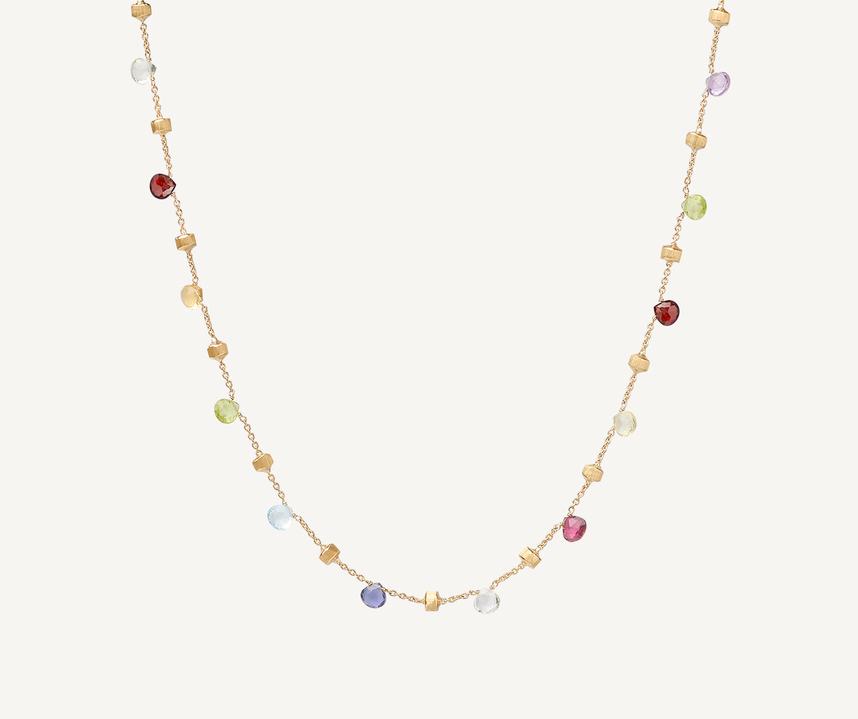 Multicoloured gemstone necklace