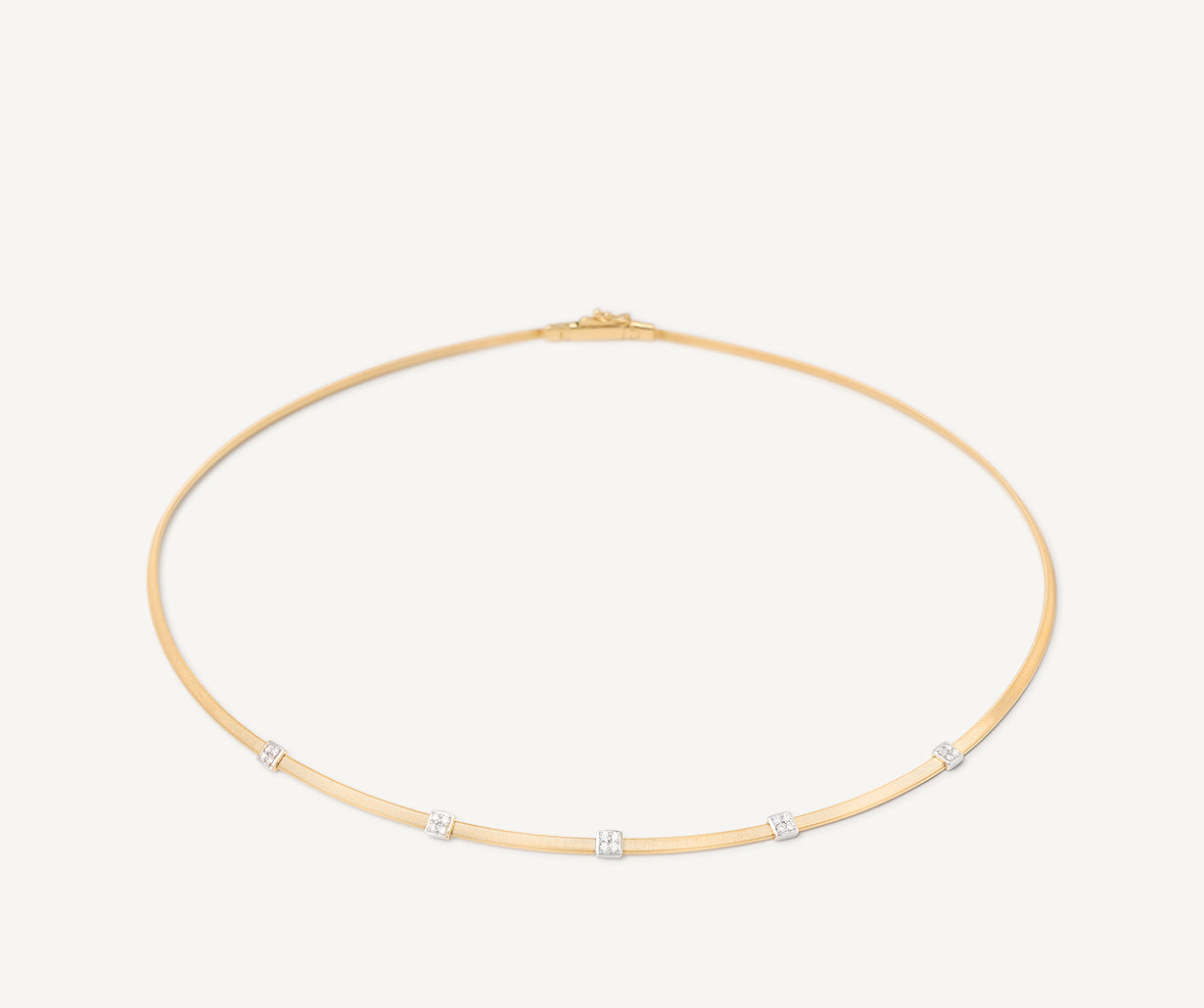 Fine gold necklace with diamonds