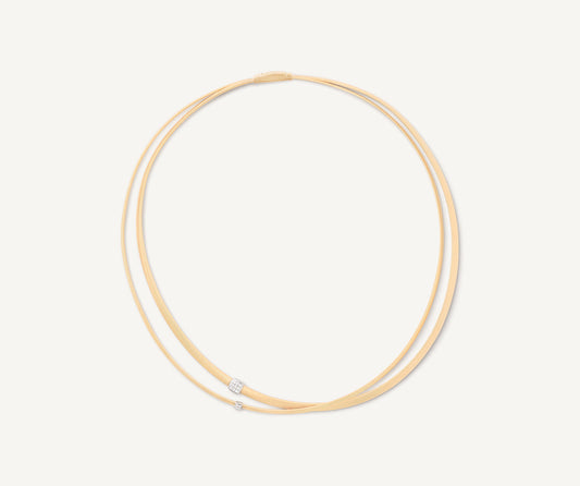 Two-strand diamond necklace