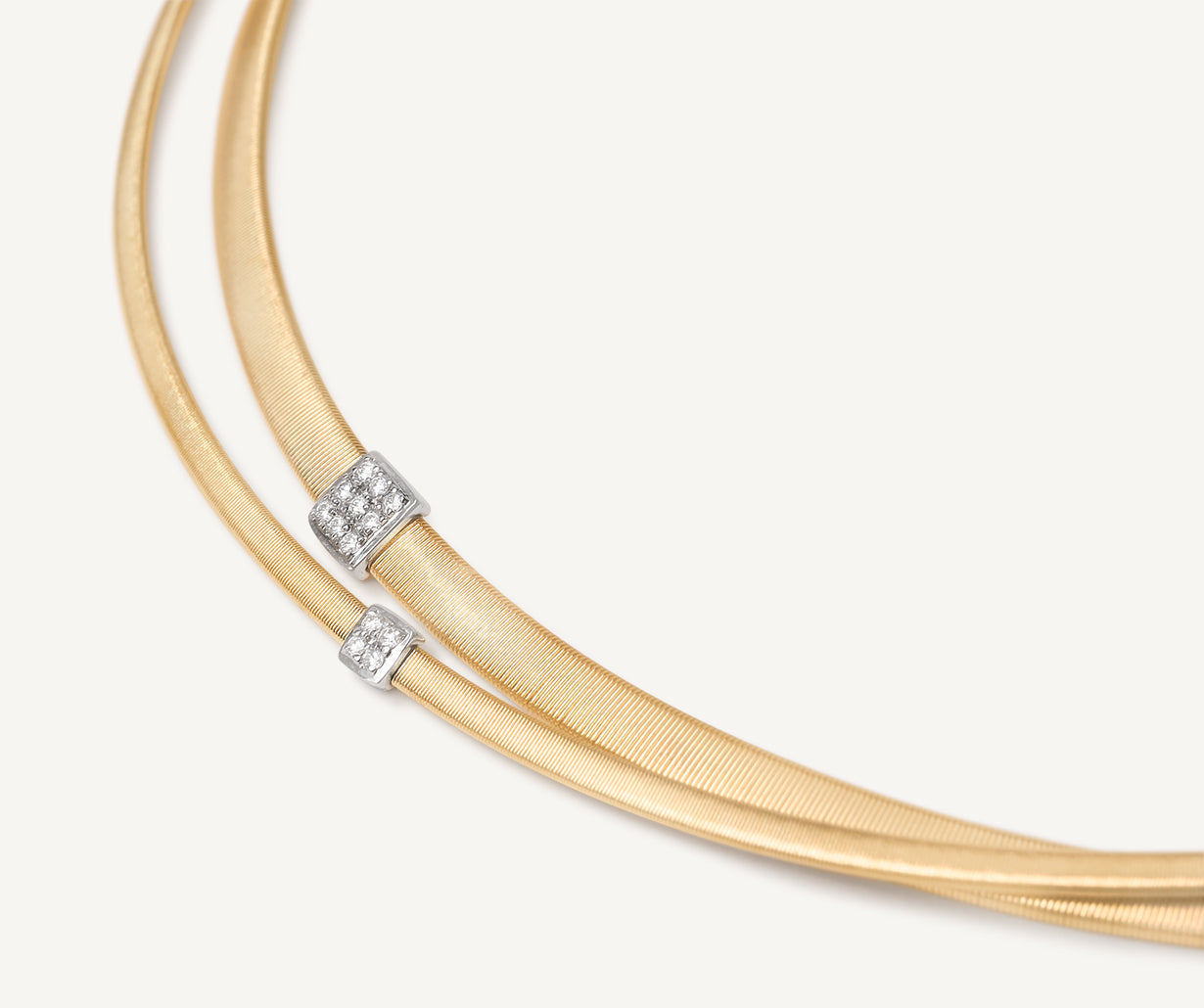 Two-strand diamond necklace