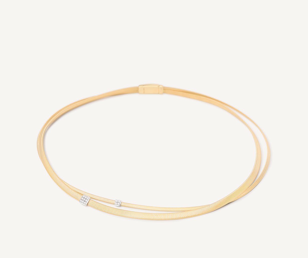 Two-strand diamond necklace