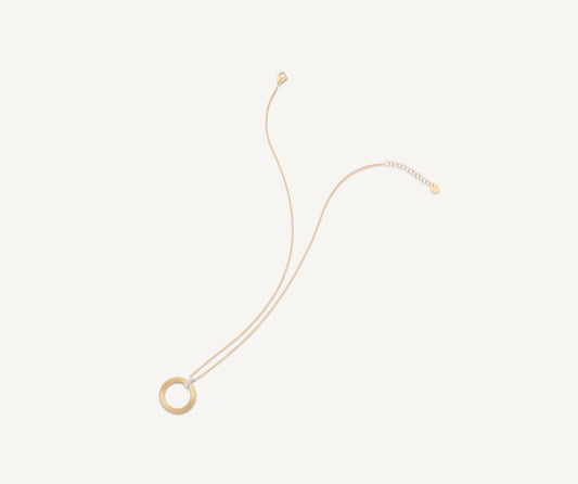 Gold pendant necklace with diamonds