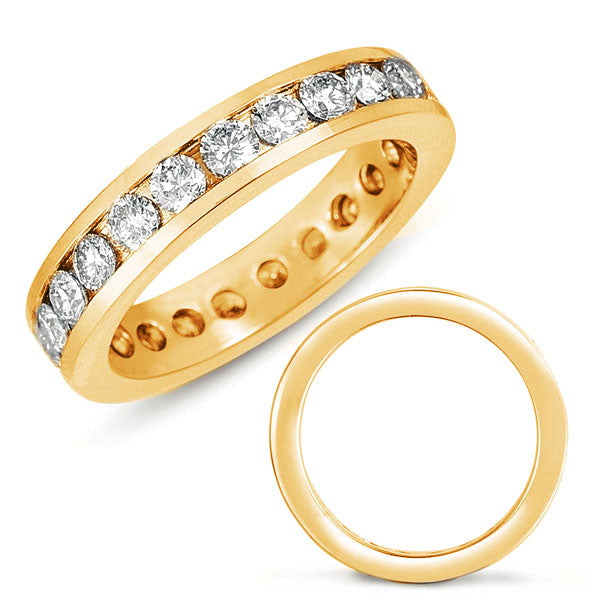 This Band is available in 14K Yellow Gold. There are a total of 23 stones. There are Round with a total carat weight of 1.65 set in a  setting.