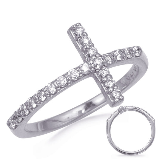 This Fashion Ring is available in 14K White Gold. There are a total of 20 stones. There are Rounds with a total carat weight of 0.29 set in a  setting.