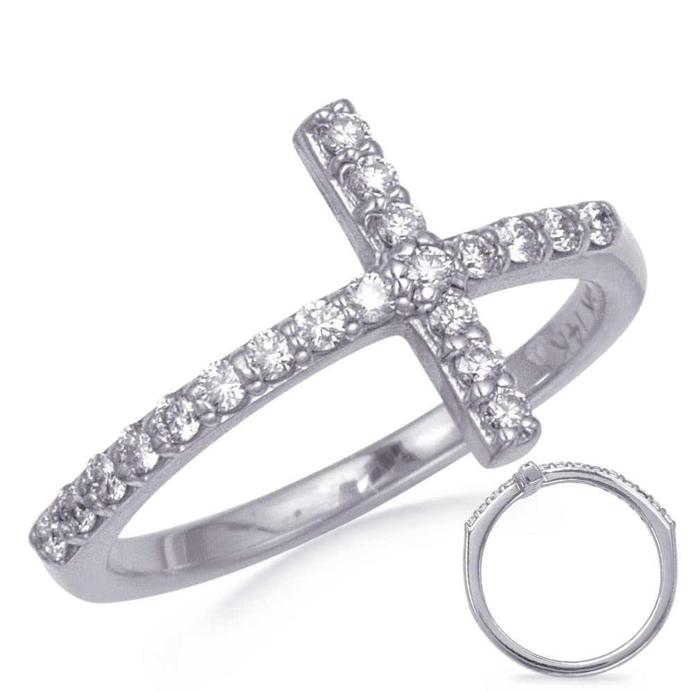 This Fashion Ring is available in 14K White Gold. There are a total of 20 stones. There are Rounds with a total carat weight of 0.29 set in a  setting.